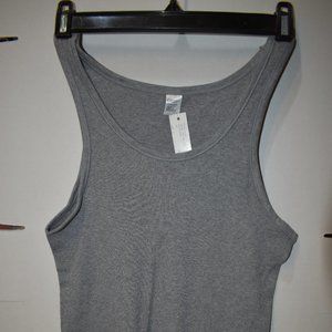 Grey DKNY Ribbed Tank Top NWT Size Large